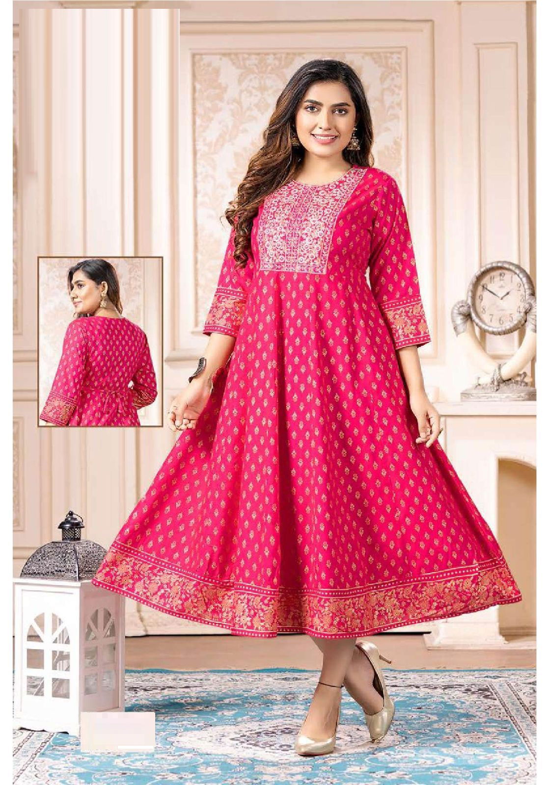 Beauty Sonakshi 2 Rayon Printed Ethnic Wear Anarakli Kurti Collection